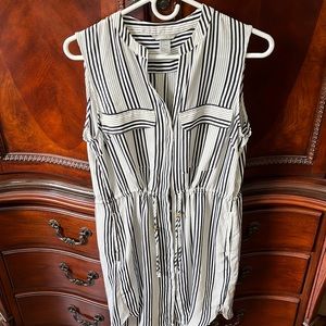H&M blue striped dress size 8
